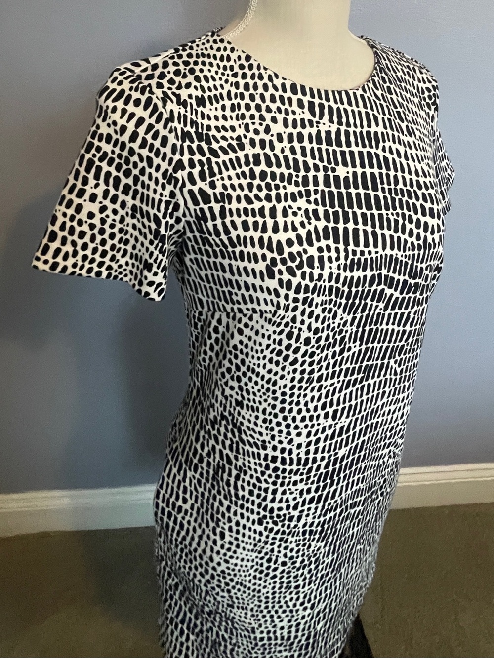 Trina Turk Geometric Pattern Short Sleeve Mini Dress size S